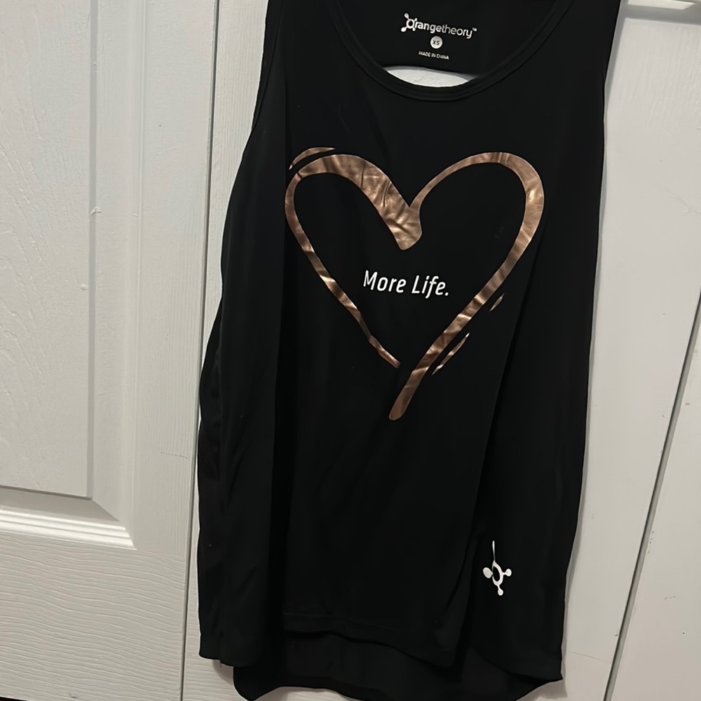 Womens Orangetheory Cut Out Black More Life Heart Tank
